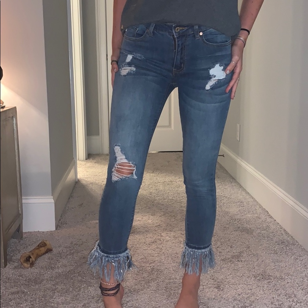 Fringe Ripped jeans